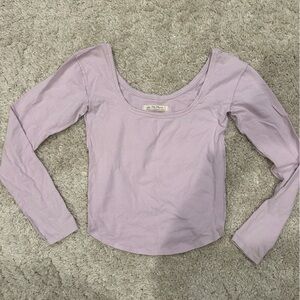 Free People Lavender Long Sleeve Women's Top